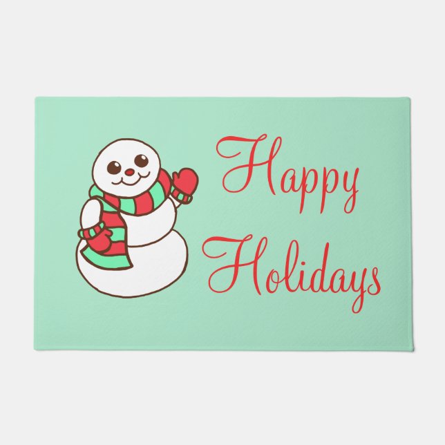 Snowman Christmas Doormat  (Front)