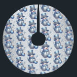 Snowman Christmas Elegant Winter Holidays<br><div class="desc">Snowman Christmas Elegant Winter Holidays Brushed Polyester Tree Skirt. Unique,  beautiful,  stylish design. Easy to be personalised. Font style,  size and colours can be changed. Matching items available.</div>