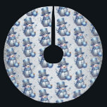 Snowman Christmas Elegant Winter Holidays Brushed Polyester Tree Skirt<br><div class="desc">Snowman Christmas Elegant Winter Holidays Brushed Polyester Tree Skirt. Unique,  beautiful,  stylish design. Easy to be personalised. Font style,  size and colours can be changed. Matching items available.</div>