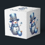 Snowman Christmas Elegant Winter Holidays Favour Box<br><div class="desc">Snowman Christmas Elegant Winter Holidays Favour Boxes. Unique,  beautiful,  stylish design. Easy to be personalised. Font style,  size and colours can be changed. Matching items available.</div>