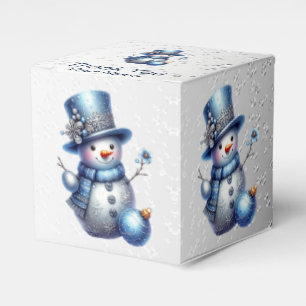 Snowman Christmas Elegant Winter Holidays Favour Box