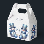 Snowman Christmas Elegant Winter Holidays Favour Box<br><div class="desc">Snowman Christmas Elegant Winter Holidays Favour Boxes. Unique,  beautiful,  stylish design. Easy to be personalised. Font style,  size and colours can be changed. Matching items available.</div>