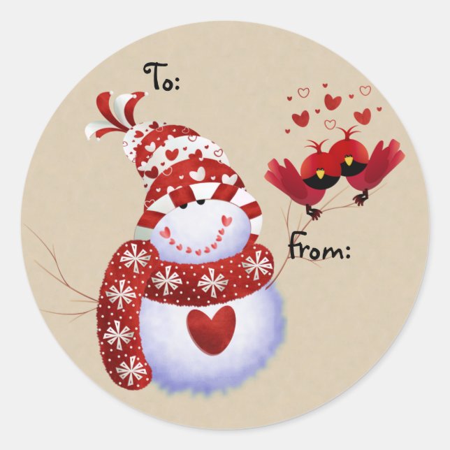 Snowman Christmas Gift Tags (Front)