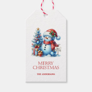 Snowman Christmas Gift Tags