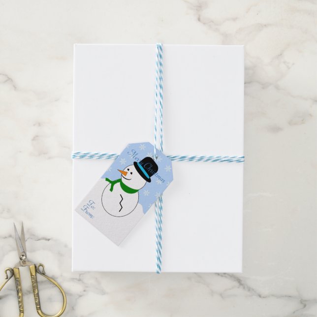 Snowman Christmas Gift Tags (With Twine)