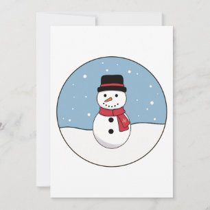 Snowman Christmas Holiday Card