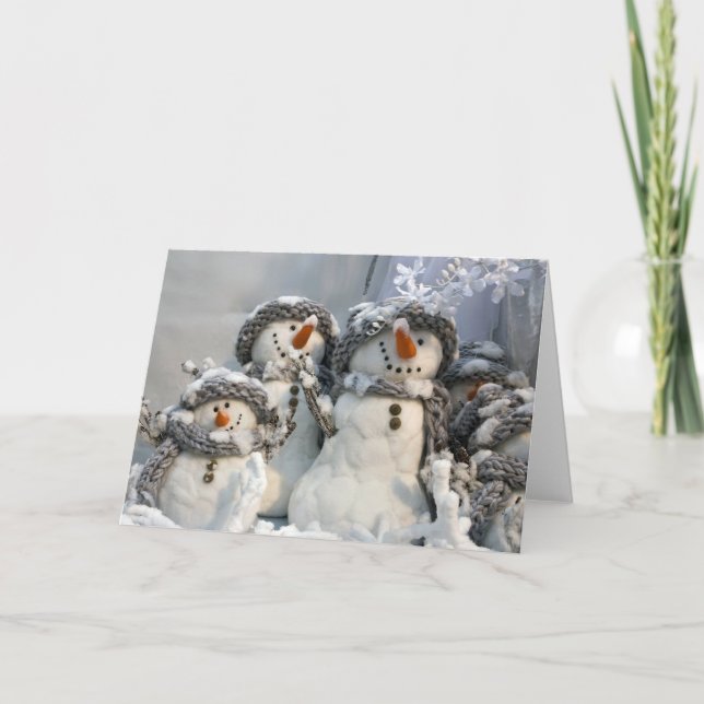 Snowman Christmas Holiday Card (Front)