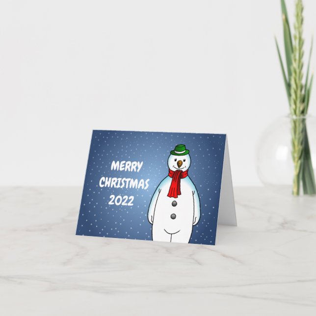 Snowman Christmas Holiday Card (Front)