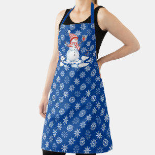 Snowman Christmas Holiday Cute Gift Grandma Mum Apron