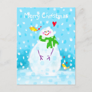 Snowman Christmas Holidays Postcard