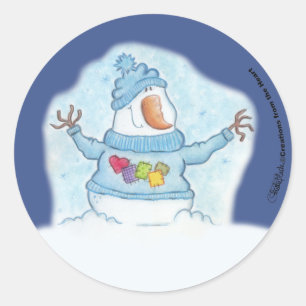 Snowman-Christmas Is “Snow” Close Classic Round Sticker