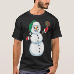 Snowman Christmas Lollipop T-Shirt<br><div class="desc">This design is the perfect gift for a birthday,  Christmas and other celebrations. It is suitable for women,  men and kids.</div>