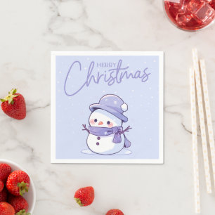 Snowman Christmas Napkin