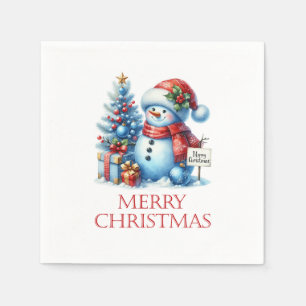 Snowman Christmas Party Napkins