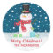 Snowman Christmas Personalised Sticker