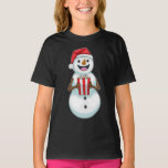 Snowman Christmas Popcorn T-Shirt<br><div class="desc">This design is the perfect gift for a birthday,  Christmas and other celebrations. It is suitable for women,  men and kids.</div>