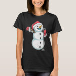Snowman Christmas Singer T-Shirt<br><div class="desc">This design is the perfect gift for a birthday,  Christmas and other celebrations. It is suitable for women,  men and kids.</div>