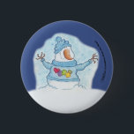Snowman Christmas Snow Close 6 Cm Round Badge<br><div class="desc">May your spirit feel great joy as Christmas draws near!  Original design by Christie Black of Creations from the Heart.</div>