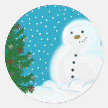 Snowman Christmas Sticker