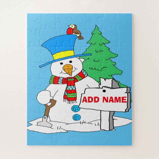Snowman Christmas style Jigsaw Puzzle (Vertical)
