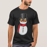Snowman Christmas Sunglasses T-Shirt<br><div class="desc">This design is the perfect gift for a birthday,  Christmas and other celebrations. It is suitable for women,  men and kids.</div>