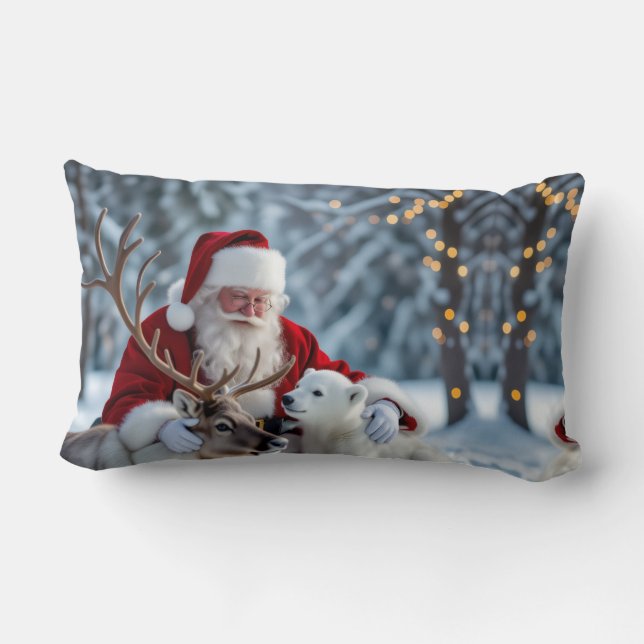 Snowman Christmas Throw Pillow (Back)
