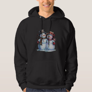 Snowman Christmas Vintage Holiday Hoodie