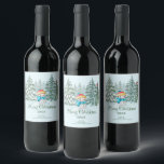Snowman Christmas Wine Label<br><div class="desc">Add this adorable Snowman Christmas Wine Label to your holiday party supplies! This unique design is all ready for you to customise! Exclusive from Up On the Mountain.</div>