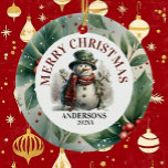 Snowman Christmas Wishes Ceramic Tree Decoration<br><div class="desc">Snowman Cute Watercolor Christmas Wishes Convenience is key during this busy season! Visit our Zazzle store to explore the complete Snowman Cute Watercolor Christmas Wishes collection. With just a few clicks, you can have these delightful designs delivered right to your doorstep. If you need any further customisation please feel free...</div>