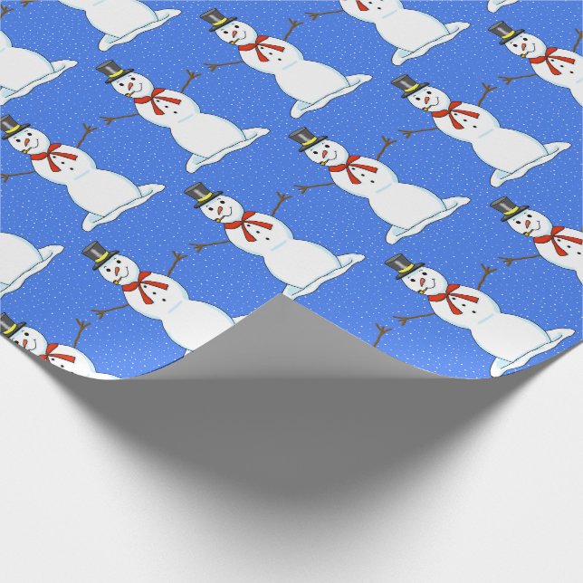 Snowman Christmas Wrapping Paper (Corner)