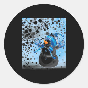 Snowman  classic round sticker