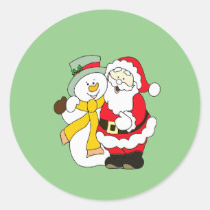 Snowman  classic round sticker