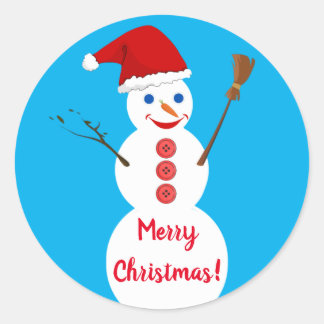Snowman Classic Round Sticker