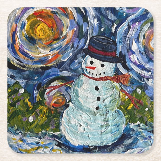 Snowman Coaster Set (Front)