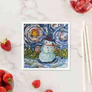 Snowman Cocktail Napkins