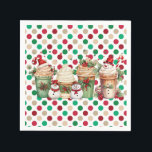Snowman Coffee Christmas Paper Napkins<br><div class="desc">Snowman Coffee Christmas Paper Napkins</div>