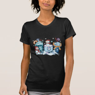 Snowman Coffee Short Sleeve Shirts