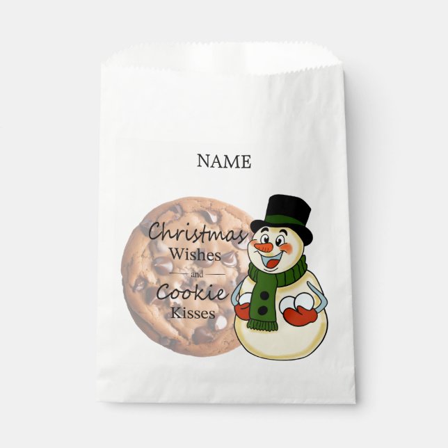 Snowman Cookie Sleeve Favour Bags (Front)
