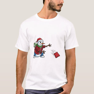 Snowman Cornhole Christmas 2026 Holiday Tailgate T-Shirt