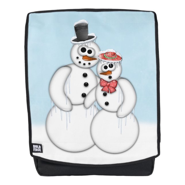 Snowman Couple Backpack (Front)