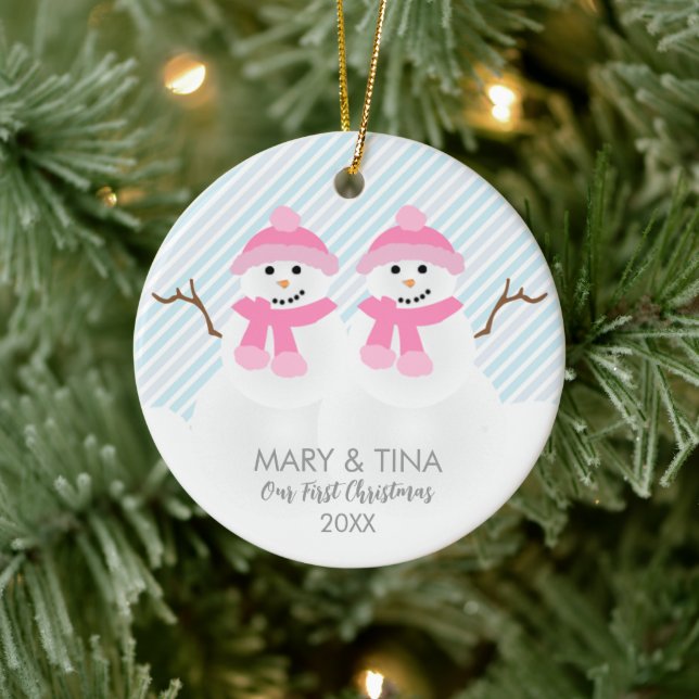 Snowman Couple Ornament (Tree)