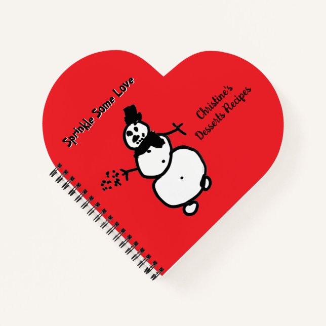 Snowman Customisable Notebook (Front)