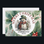 Snowman Cute Christmas Wishes Holiday Card<br><div class="desc">Snowman Cute Watercolor Christmas Wishes Convenience is key during this busy season! Visit our Zazzle store to explore the complete Snowman Cute Watercolor Christmas Wishes collection. With just a few clicks, you can have these delightful designs delivered right to your doorstep. If you need any further customisation please feel free...</div>