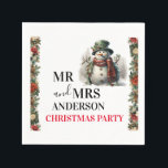Snowman Cute Christmas Wishes Paper Napkin<br><div class="desc">Snowman Cute Watercolor Christmas Wishes Convenience is key during this busy season! Visit our Zazzle store to explore the complete Snowman Cute Watercolor Christmas Wishes collection. With just a few clicks, you can have these delightful designs delivered right to your doorstep. If you need any further customisation please feel free...</div>