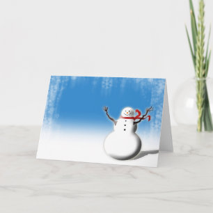 Snowman Cute Christmas Xmas Holidays Blank Inside Holiday Card