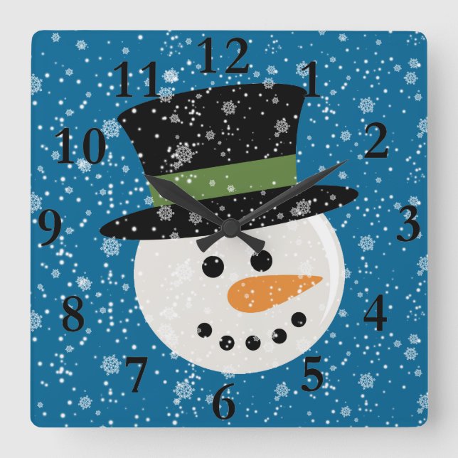SNOWMAN CUTE FACE CLOCK (Front)