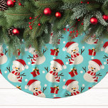 Snowman Cute Winter Holiday Christmas Pattern Brushed Polyester Tree Skirt<br><div class="desc">Snowman Cute Winter Holiday Christmas Pattern Brushed Polyester Tree Skirt</div>
