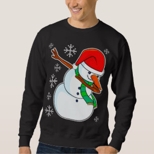 Snowman Dabbing Christmas Dab Xmas Kids Boys Girls Sweatshirt