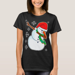 Snowman Dabbing Christmas Dab Xmas Kids Boys Girls T-Shirt