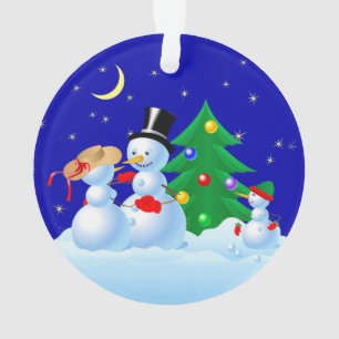 Snowman Dancing Ornament